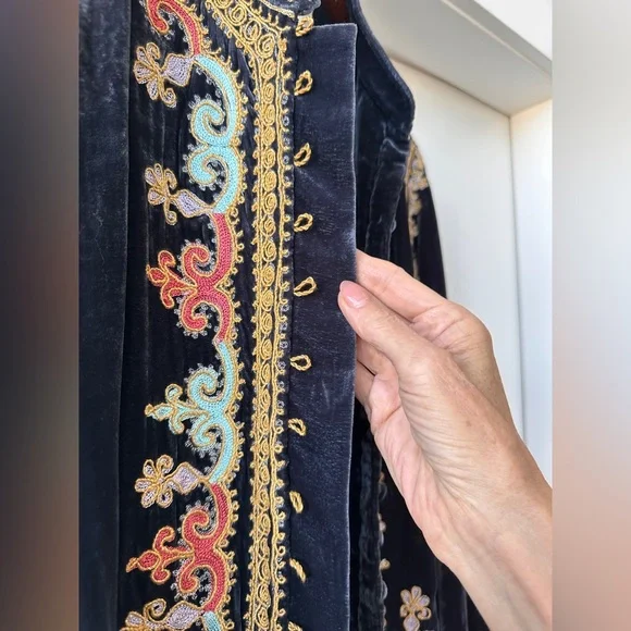 Chasing Unicorns Revolution Jacket M - Navy Silk Velvet IYKYK 🦄 - Picture 9 of 13